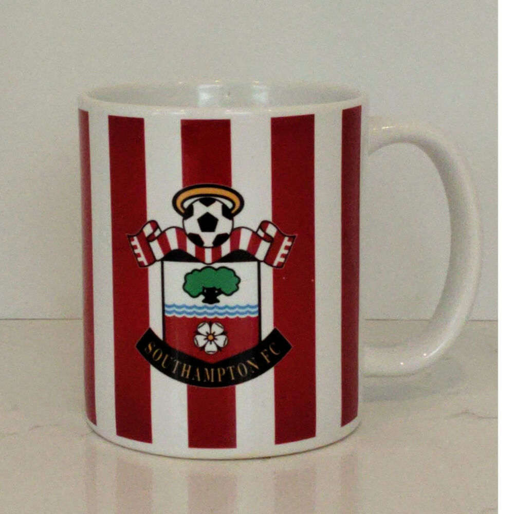 Vintage Southampton FC Mug – Red & White Striped Coffee Cup Premier League - Picture 2 of 5